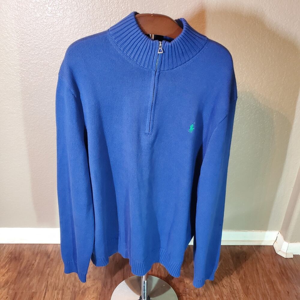 Polo Ralph Lauren Men's Sweater Blue Size 4XLT Big & Tall Knit PulloveR